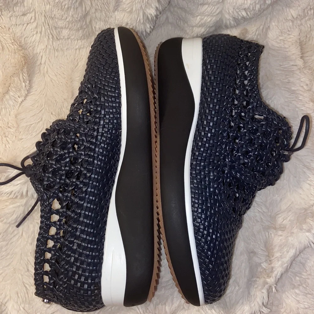 Donald Pliner Womens Lillo Woven Platform Sneakers Memory Foam